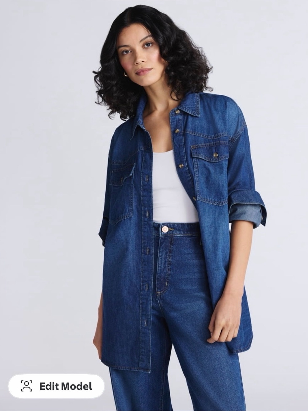 Jean Indigo Denim Shirt Jacket - Women’s